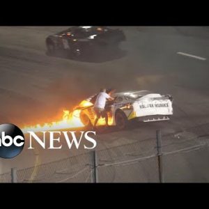 NASCAR driver’s dad rescues him from fiery atomize