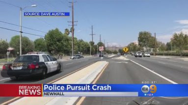 Pursuit Suspect Crashes Into Autos, Flees Into Mobile Dwelling Park