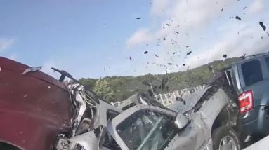Dramatic car break caught on camera