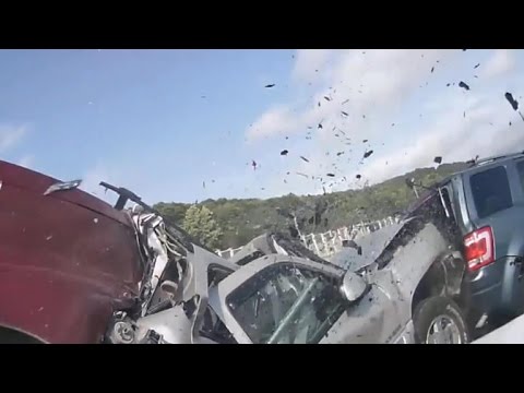 Dramatic car break caught on camera