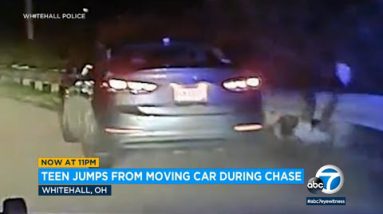 Video: 16-One year-long-established jumps out of an allegedly stolen car whereas composed in circulation staunch through poke | ABC7