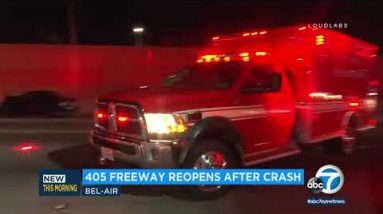 Bel Air rupture: 1 killed, 2 injured when car slams into Mini Cooper stopped on 405 I ABC7