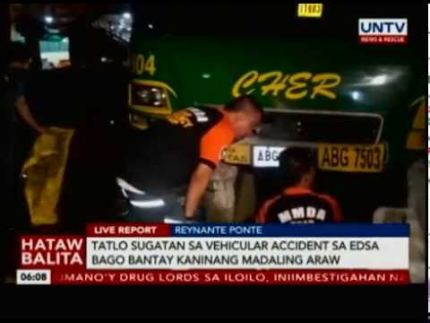 Tatlo sugatan sa vehicular accident sa Bago Bantay, Quezon Metropolis kaninang madaling araw