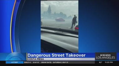Parkway takeover stops traffic in Costa Mesa