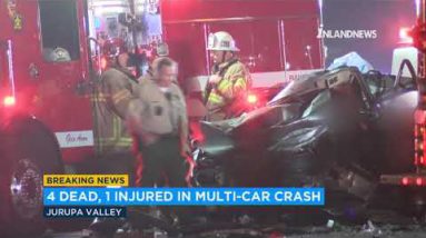 4 killed, 1 severely injured in multi-vehicle shatter in Jurupa Valley I ABC7