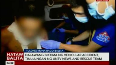 Dalawang biktima ng vehicular accident tinulungan ng UNTV Knowledge and Rescue workforce