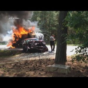 Navy Captain Saves Lives in Fiery North Carolina Car Wreck (VIDEO)