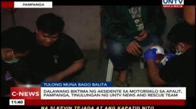 2 biktima ng aksidente sa motorsiklo sa Apalit, Pampanga, tinulungan ng UNTV News and Rescue