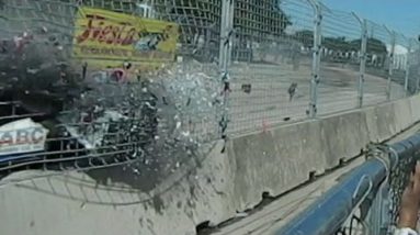 Colossal Prix Wreck Video 2013: Debris Rains Down on Fans After Dario Franchitti Accident