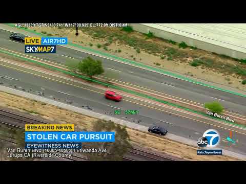 RAW VIDEO: Plod suspect drives on circulate aspect of road in Riverside | ABC7