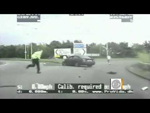 Caught on tape: Police officer hit by stolen automotive