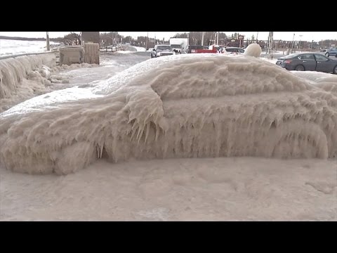 See The Unfriendly ‘Ice Automobile’ Be Liberated From Frozen Shell