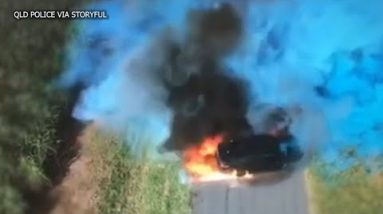 GENDER REVEAL FAIL: Car bursts into flames in the course of gender dispute | ABC7