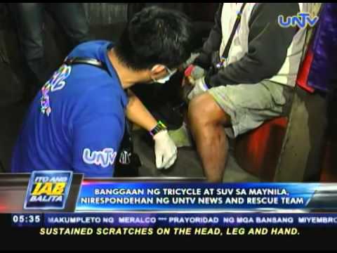 Banggaan ng tricycle at SUV sa Maynila, nirespondehan ng UNTV Files & Rescue