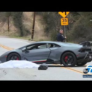 Lamborghini, motorcycle rupture leaves 1 lady ineffective on Mulholland Motorway| ABC7
