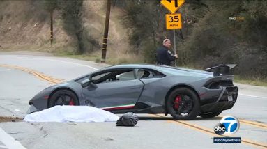 Lamborghini, motorcycle rupture leaves 1 lady ineffective on Mulholland Motorway| ABC7