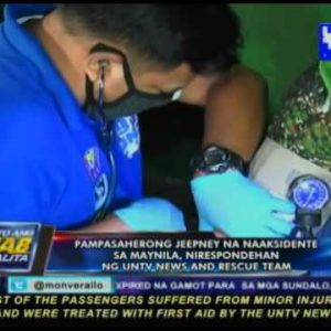 Pampasaherong Jeepney na naaksidente sa Maynila, nirespondehan ng UNTV News and Rescue crew
