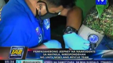 Pampasaherong Jeepney na naaksidente sa Maynila, nirespondehan ng UNTV News and Rescue crew