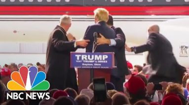 Secret Carrier Agents Bustle Stage to Supply protection to Donald Trump At Rally | NBC Data