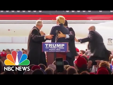 Secret Carrier Agents Bustle Stage to Supply protection to Donald Trump At Rally | NBC Data