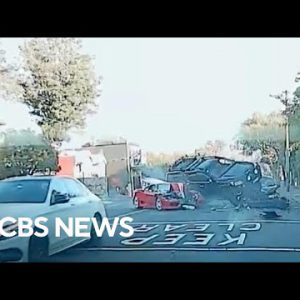 Video shows Ferrari crashing into two autos in Melbourne