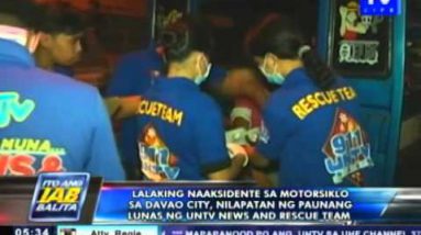 Lalaking naaksidente sa motorsiklo sa Davao Metropolis, nilapatan ng paunang lunas ng UNTV News & Rescue