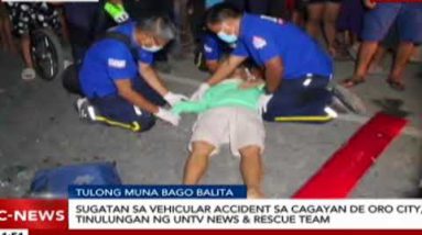 Sugatan sa vehicular accident sa Cagayan de Oro, tinulungan ng UNTV Files and Rescue