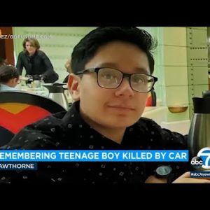 Vigil held in honor of 13-year-feeble boy fatally struck while crossing avenue with household