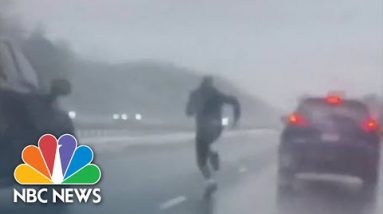 Explore: Massachusetts man runs across traffic to build driver in damage
