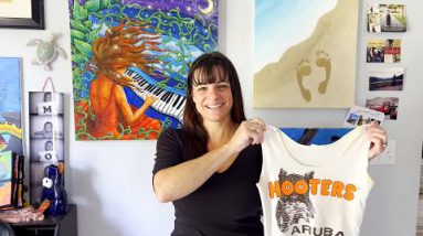 Mother Tries on Her Worn Hooters Uniform 30 Years Later