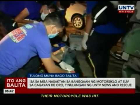 Nasaktan sa banggaan ng motorsiklo at suv sa CDO, tinulungan ng UNTV News and Rescue