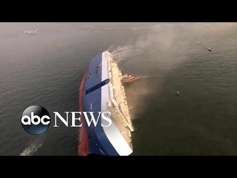 4 missing after cargo ship capsizes off Georgia hover | ABC News