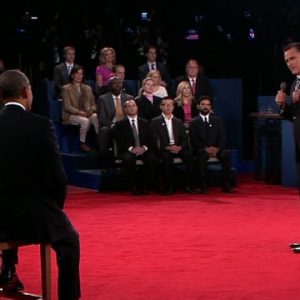 Romney, Obama spar on “Let Detroit race bankrupt”