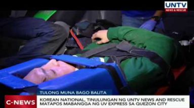 Korean national, tinulungan ng UNTV Rescue matapos mabangga ng UV Categorical sa QC