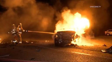 5 killed in fiery 2-automobile break on Pacific Waft Toll road in Ventura County