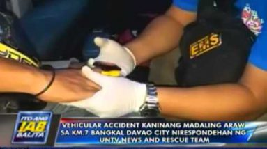 Vehicular accident sa Bangkal, Davao Metropolis, nirespondehan ng UNTV Files and Rescue