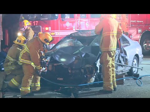 Bicyclist killed, driver injured in smash conclude to downtown L.A.