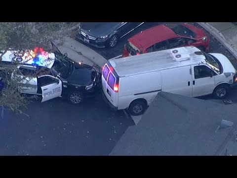 Police streak: Suspect rams cop automobile with stolen van recurrently