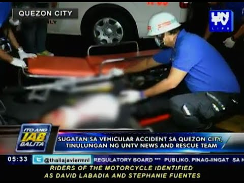 Sugatan sa vehicular accident sa QC, tinulungan ng UNTV News and Rescue