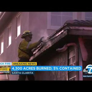 Fireplace crews battle Tick Fireplace as flames rip by Santa Clarita homes | ABC7