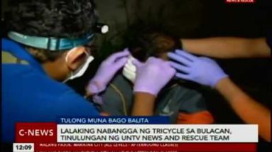 Lalaking nabangga ng tricycle sa Bulacan, tinulungan ng UNTV News and Rescue Crew