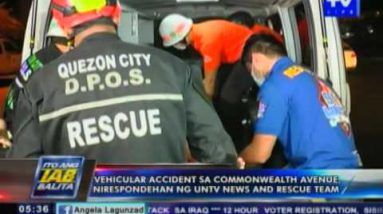 Vehicular accident sa Commonwealth Ave., nirespondehan ng UNTV Data & Rescue