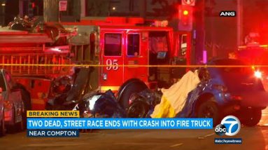 2 ineffective after boulevard bustle ends with shatter into fireplace truck shut to Compton