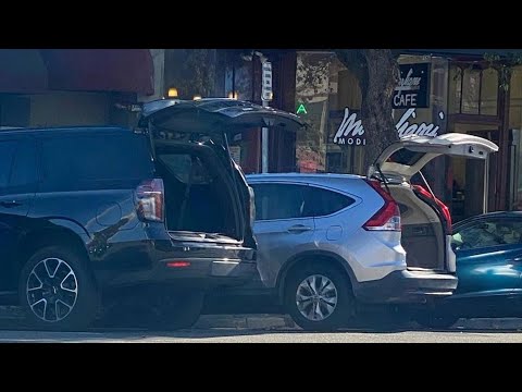 California Driver Leaves Automobile Door Beginning to Deter Thieves