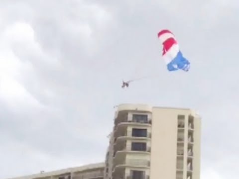 Parasailing accident leaves two kids in severe condition