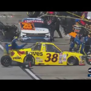 NASCAR pit crew member speaks after getting hit by flee vehicle at Talladega Superspeedway