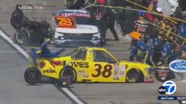 NASCAR pit crew member speaks after getting hit by flee vehicle at Talladega Superspeedway