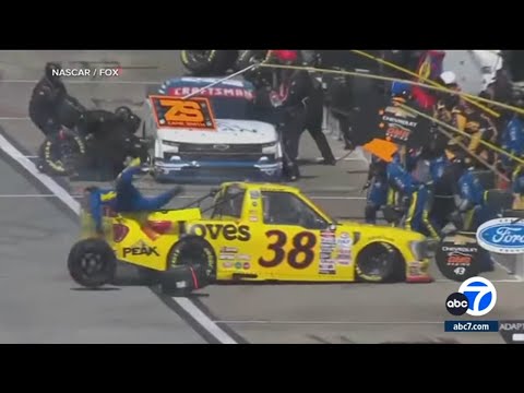 NASCAR pit crew member speaks after getting hit by flee vehicle at Talladega Superspeedway