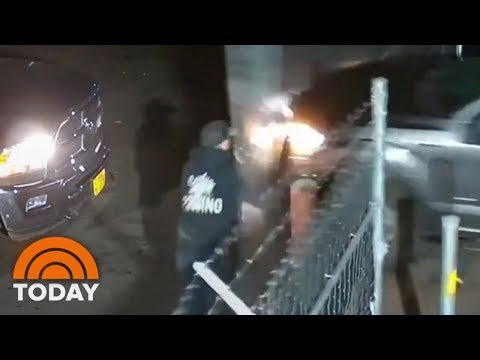 Truck Thief Slams Thru Fence, Hitting Employee With Gate | TODAY