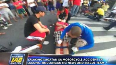 Lalaking sugatan sa bike accident sa Laguna, tinulungan ng UNTV Data & Rescue Group